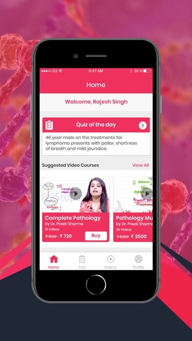 Emulate iPhone app Pathology Pathshala using MyAndroid