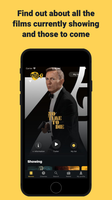 Emulate iPhone app Pathé Switzerland using MyAndroid