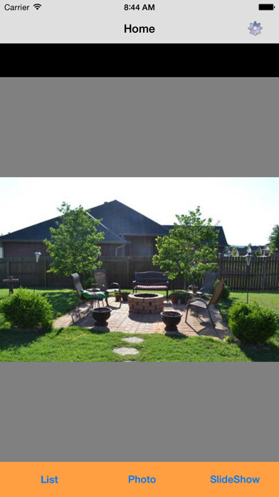 Emulate iPhone app Patio Design Ideas using MyAndroid