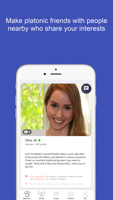 Emulate iPhone app Patook- make platonic friends using MyAndroid