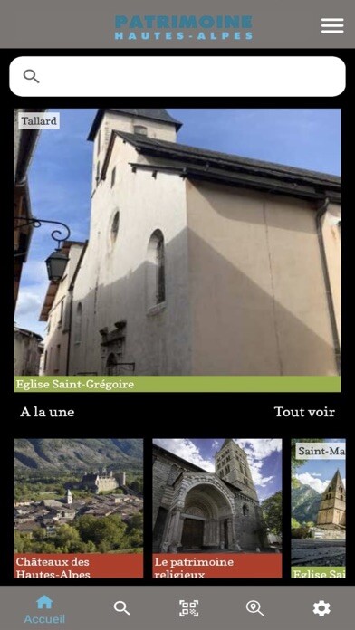 Emulate iPhone app Patrimoine Hautes-Alpes using MyAndroid