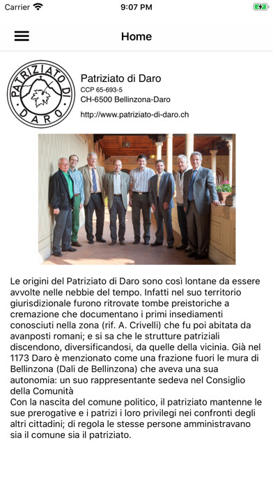 Emulate iPhone app Patriziato di Daro using MyAndroid