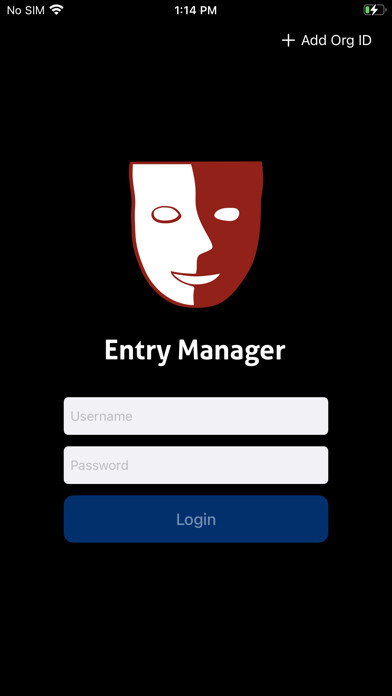 Emulate iPhone app PatronBase: Entry Manager using MyAndroid