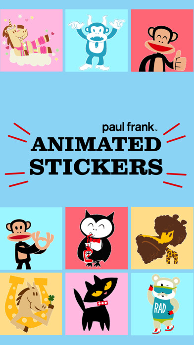 Emulate iPhone app Paul Frank Animated Stickers using MyAndroid