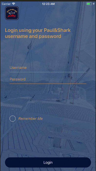 Emulate iPhone app Paul & Shark B2B using MyAndroid