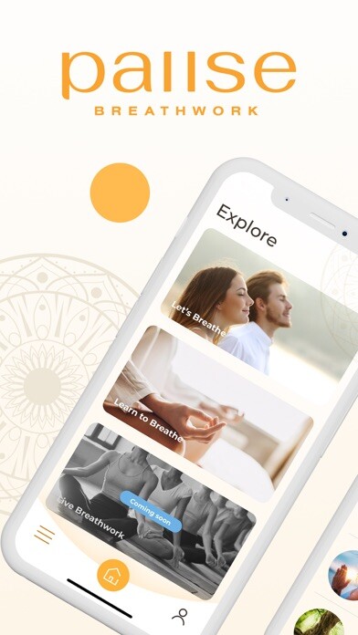 Emulate iPhone app Pause Breathwork Exercises using MyAndroid