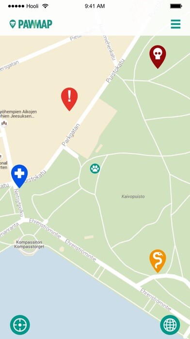 Emulate iPhone app Paw Map using MyAndroid