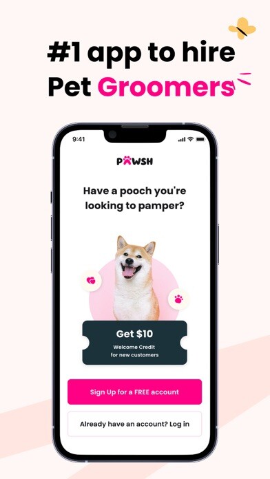 Emulate iPhone app Pawsh: Book Dog Groomers using MyAndroid