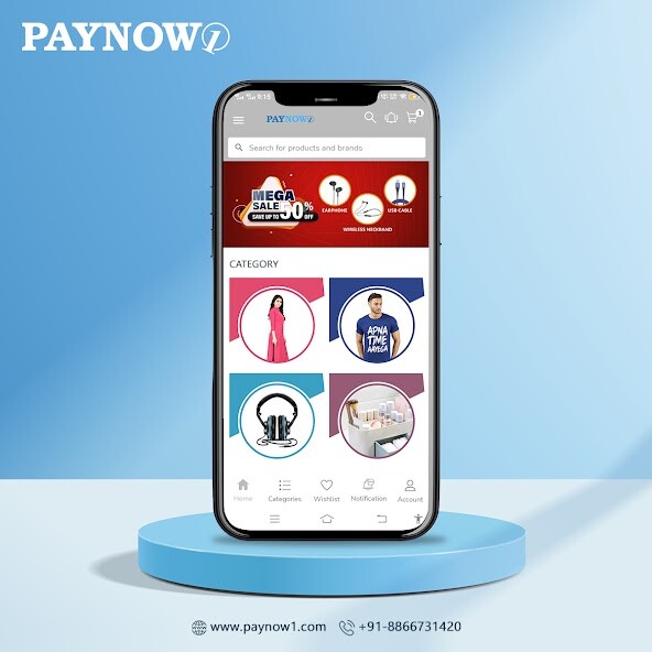 Run android online APK Paynow1 Online Shopping App from MyAndroid or emulate Paynow1 Online Shopping App using MyAndroid