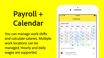 Emulate iPhone app Payroll Calendar using MyAndroid