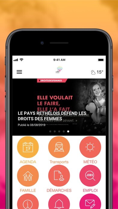 Emulate iPhone app Pays Rethélois using MyAndroid