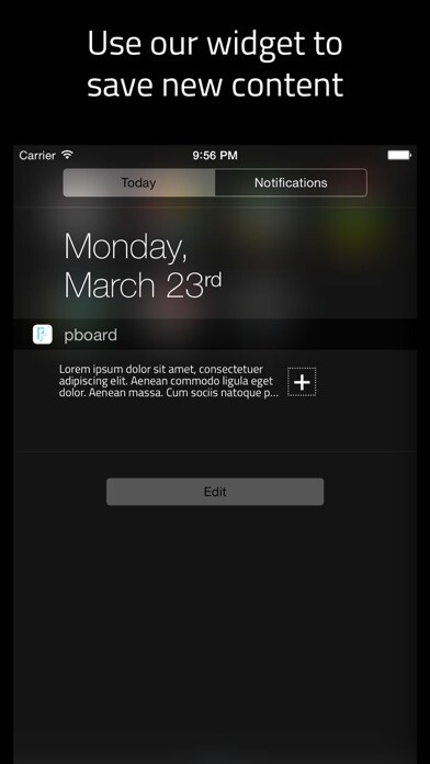 Emulate iPhone app pboard - Smart clipboard with Widget using MyAndroid