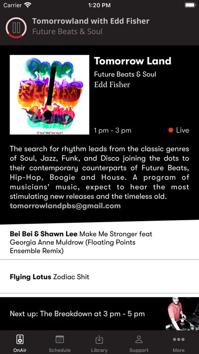 Emulate iPhone app PBS FM using MyAndroid