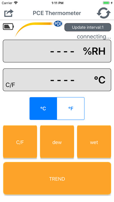 Emulate iPhone app PCE Thermometer using MyAndroid