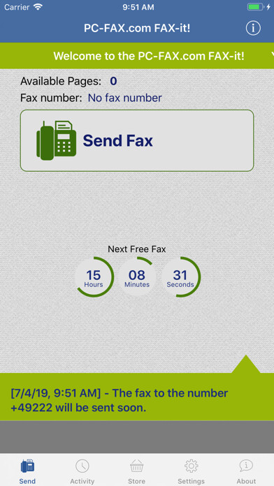 Emulate iPhone app PC-FAX.com FAX-it! using MyAndroid