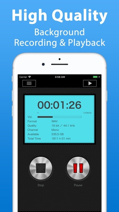 Emulate iPhone app PCM Recorder Lite using MyAndroid Emulate iPhone app PCM Recorder Lite using MyAndroid