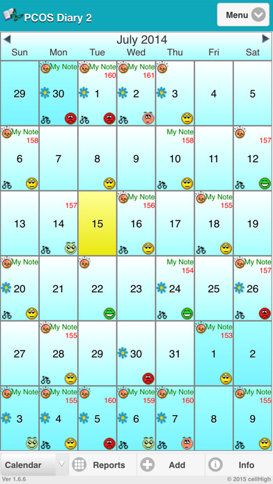 Emulate iPhone app PCOS Diary 2 using MyAndroid Emulate iPhone app PCOS Diary 2 using MyAndroid