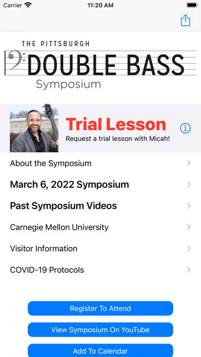 Emulate iPhone app PDB Symposium using MyAndroid