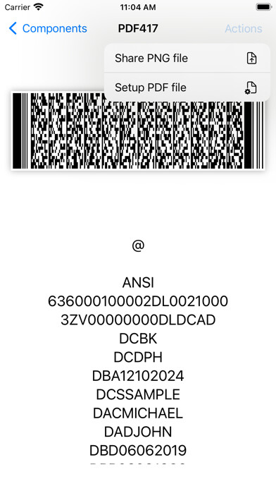 Emulate iPhone app PDF417 AAMVA using MyAndroid Emulate iPhone app PDF417 AAMVA using MyAndroid
