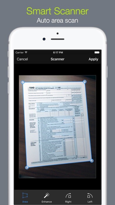 Emulate iPhone app PDF Camera - Scanner, Maker, PDF Reader + Lock using MyAndroid