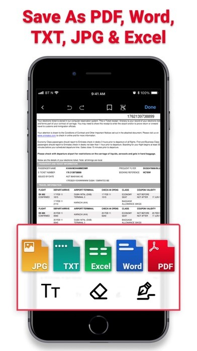 Emulate iPhone app PDF Converter & Docs Reader using MyAndroid