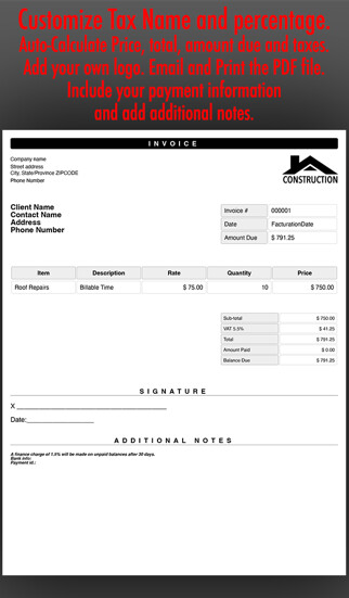 Emulate iPhone app PDF Invoice Generator : Quick and Easy invoicing template app for the mobile freelancers using MyAndroid Emulate iPhone app PDF Invoice Generator : Quick and Easy invoicing template app for the mobile freelancers using MyAndroid