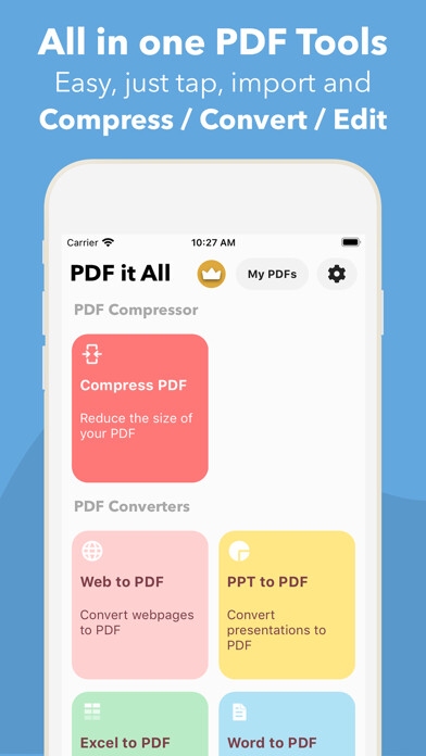 Emulate iPhone app PDF it All Document Converter using MyAndroid Emulate iPhone app PDF it All Document Converter using MyAndroid