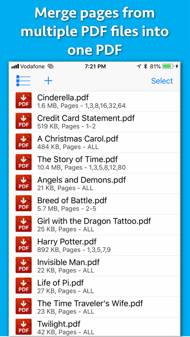 Emulate iPhone app PDF Joiner & Merger using MyAndroid Emulate iPhone app PDF Joiner & Merger using MyAndroid