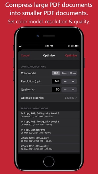 Emulate iPhone app PDFOptim Lite using MyAndroid Emulate iPhone app PDFOptim Lite using MyAndroid
