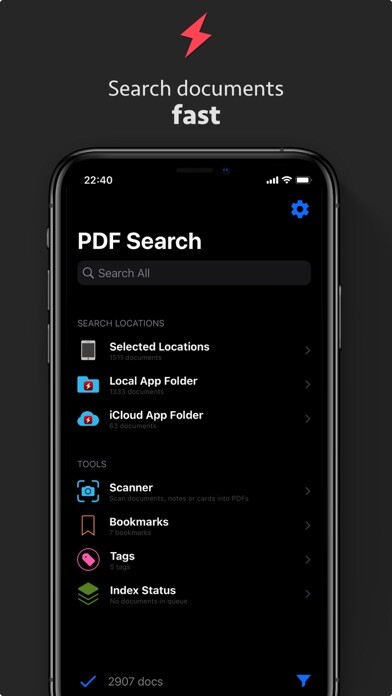 Emulate iPhone app PDF Search PRO using MyAndroid