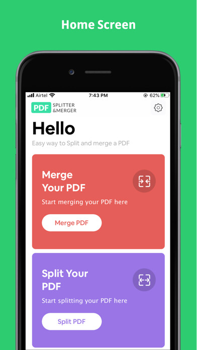 Emulate iPhone app PDF Slicer using MyAndroid