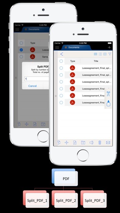 Emulate iPhone app PDF Splicer N Merger Pro using MyAndroid