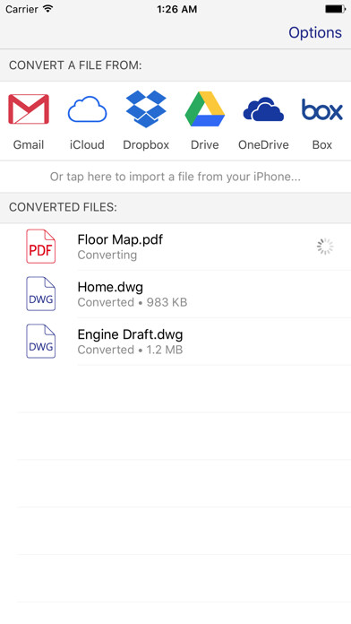 Emulate iPhone app PDF to AutoCAD Converter - Convert PDF to DWG using MyAndroid Emulate iPhone app PDF to AutoCAD Converter - Convert PDF to DWG using MyAndroid