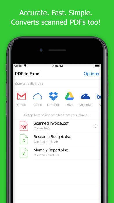 Emulate iPhone app PDF to Excel Converter - OCR using MyAndroid Emulate iPhone app PDF to Excel Converter - OCR using MyAndroid