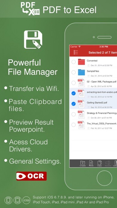 Emulate iPhone app PDF to Excel With OCR Lite using MyAndroid
