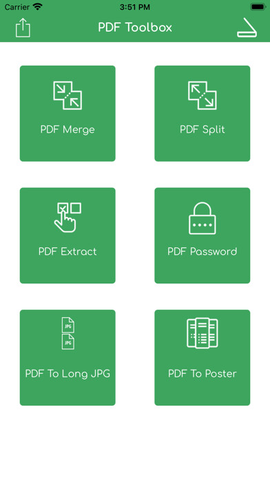 Emulate iPhone app PDF Toolbox - Merge & Split using MyAndroid