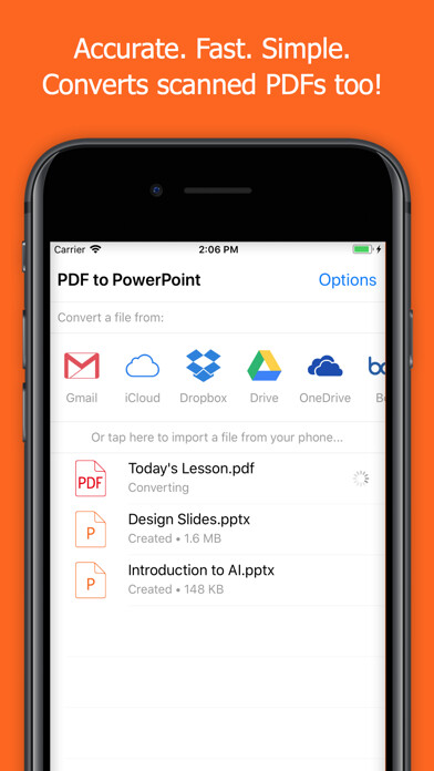 Emulate iPhone app PDF to PowerPoint Converter using MyAndroid Emulate iPhone app PDF to PowerPoint Converter using MyAndroid