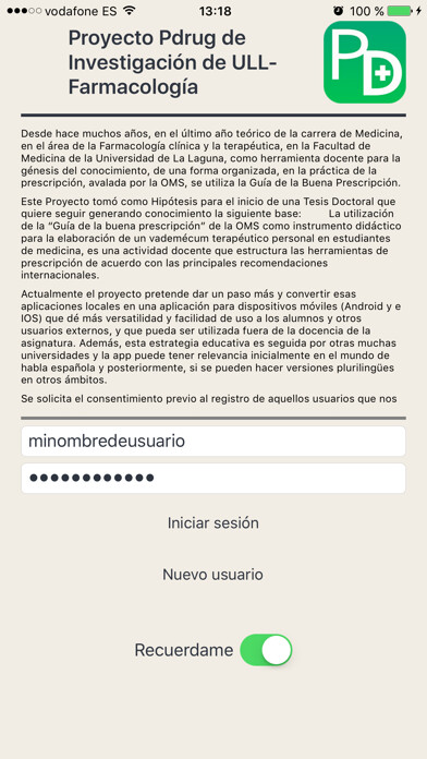 Emulate iPhone app PDrug Formulario Personalizado using MyAndroid Emulate iPhone app PDrug Formulario Personalizado using MyAndroid