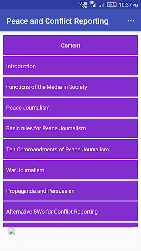 Run android online APK PEACE AND CONFLICT REPORTING from MyAndroid or emulate PEACE AND CONFLICT REPORTING using MyAndroid