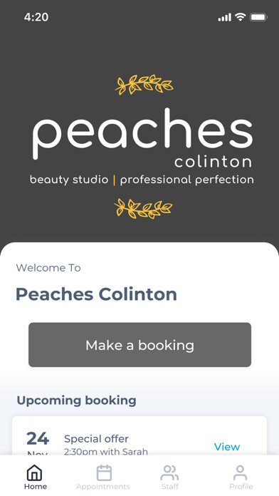 Emulate iPhone app Peaches Colinton using MyAndroid