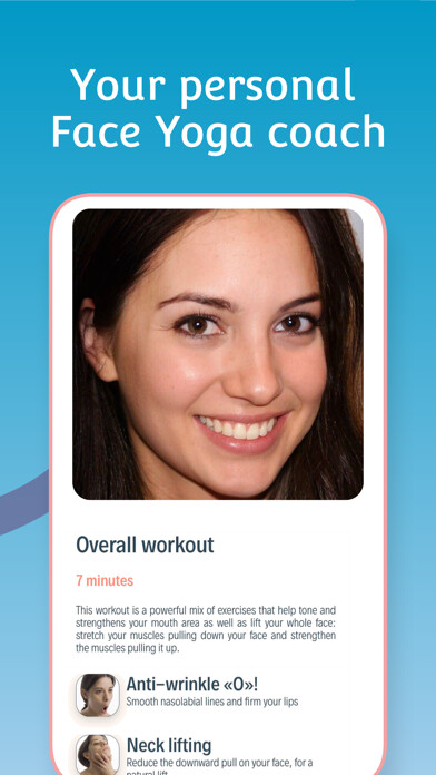 Emulate iPhone app Peach Face Workout: Face Yoga using MyAndroid