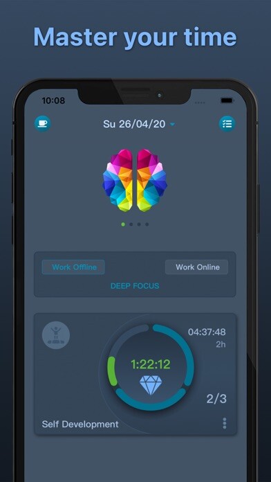 Emulate iPhone app PeakCorteX – Time Management using MyAndroid