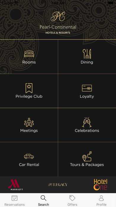 Emulate iPhone app Pearl Continental Hotels using MyAndroid Emulate iPhone app Pearl Continental Hotels using MyAndroid