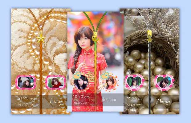 Emulate Android APK Pearls Zipper Lock Screen