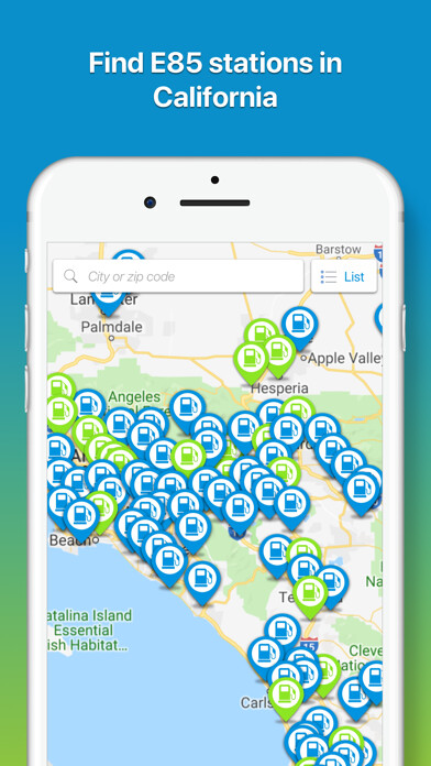 Emulate iPhone app Pearson Fuels - E85 Stations using MyAndroid