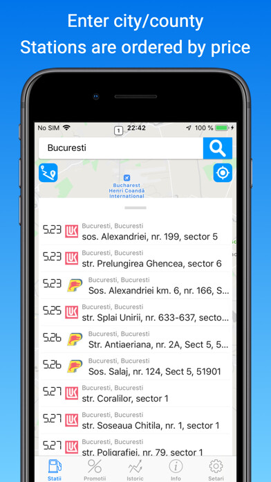 Emulate iPhone app Peco Online - Fuel prices using MyAndroid