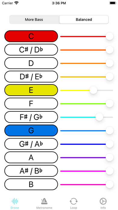 Emulate iPhone app PedalTone - Drone + Metronome using MyAndroid Emulate iPhone app PedalTone - Drone + Metronome using MyAndroid