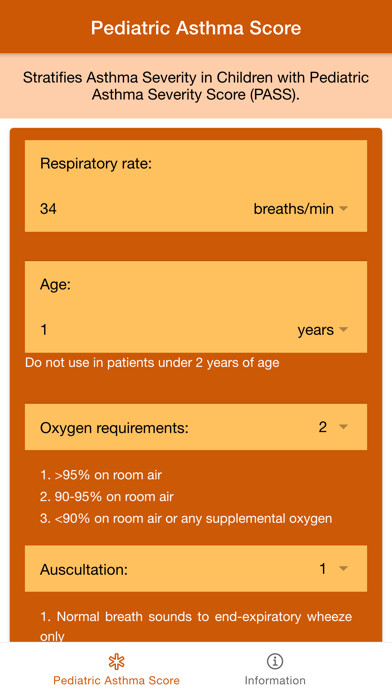 Emulate iPhone app Pediatric Asthma Severity using MyAndroid Emulate iPhone app Pediatric Asthma Severity using MyAndroid