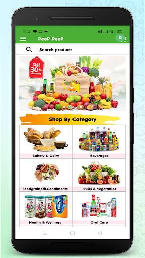 Run android online APK PeeP PeeP-Online Grocery Shopping App from MyAndroid or emulate PeeP PeeP-Online Grocery Shopping App using MyAndroid