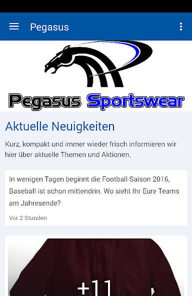 Run android online APK Pegasus Sportswear from MyAndroid or emulate Pegasus Sportswear using MyAndroid